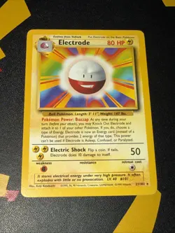 Electrode 21/102 Base Set Rare Non-Holo Vintage Pokemon TCG Card - Image 1