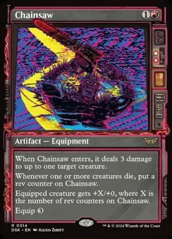1 x Chainsaw - Showcase - Duskmourn: House of Horror - NM-Mint - MTG - Image 1
