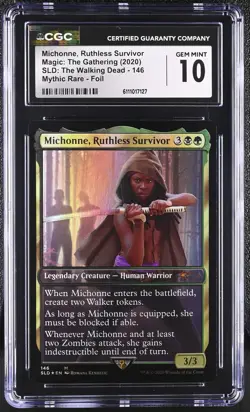 MICHONNE, RUTHLESS SURVIVOR Secret Lair Foil Walking Dead CGC 10 MTG - Image 1