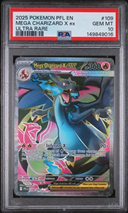 Mega Charizard X ex 109/094 Phantasmal Flames Full Art Ultra Rare PSA 10 - Image 1