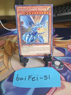 YUGIOH! Blue-Eyes Shining Dragon LCKC-EN008 Secret Rare 1st Edition NM - Image 1