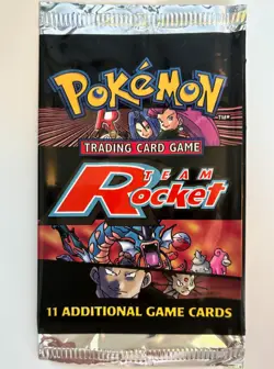 Gyarados Team Rocket Unlimitd Empty Booster Pack 2000 Pokemon M/NM Perfect Open - Image 1