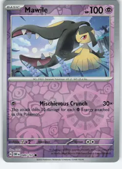 Mawile - 089/197 Common Reverse Holo SV03: Obsidian Flames NM Pokemon - Image 1