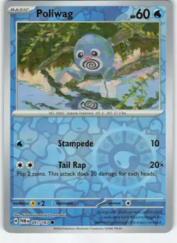 Poliwag 041/167 Common Reverse Holo SV06: Twilight Masquerade NM Pokemon - Image 1