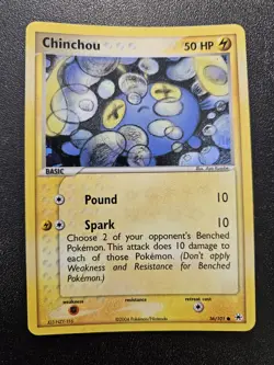 Pokemon EX Hidden Legends Chinchou Reverse Holo 56/101 NEAR MINT - Image 1