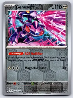 GENESECT 040/064 REVERSE HOLO SHROUDED FABLE POKEMON NEAR MINT - Image 1