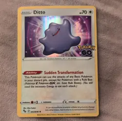 Pokemon Ditto Holo Ability Pokemon GO 053/078 Basic 70 HP - Image 1