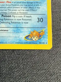 Pokemon Misty's Tentacruel 10/132 Gym Heroes Unlimited Holo Vintage LP w/ crease - Image 2