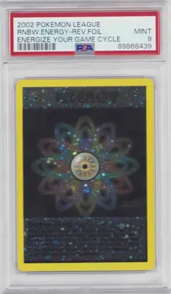 RAINBOW ENERGY REVERSE HOLO POKEMON #89868439 MINT 9 SWIRL! 2002 - Image 1