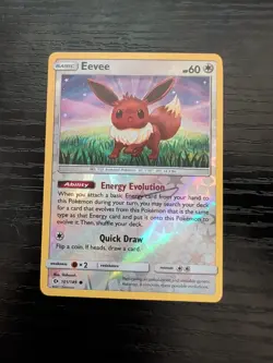 SM Base Set Eevee 101/149 Common Pokemon Reverse Holo NM/LP - Image 1