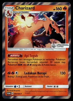 Charizard - 080/SM-P - NM - Indonesian - Upnormal Coffee - Promo - Pokemon - A1- - Image 1