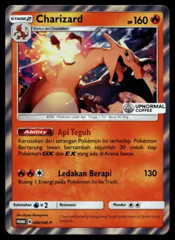 Charizard - 080/SM-P - NM - Indonesian - Upnormal Coffee - Promo - Pokemon - A1- - Image 1