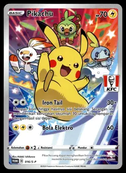Pikachu - 016/S-P - NM - Indonesian - KFC - Promo - Pokemon - A1-54 - Image 1