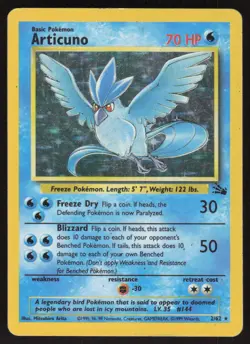 Pokemon TCG Fossil #02/62 Articuno (2) HP - Image 1