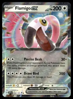Pokemon TCG Surging Sparks #160/191 Flamigo EX NM - Image 1