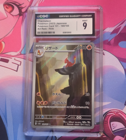 Pokemon Charmeleon CGC 9 Sv2a 151 AR Holo 169/165 Japanese 2023 Gidora - Image 1