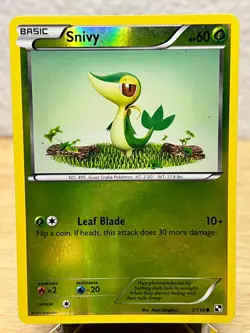 Black & White Snivy 2/114 Common Pokemon Reverse Holo LP - Image 1