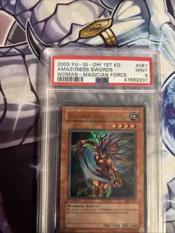 PSA 9 YuGiOh Amazoness Swords Woman MFC-061 1st Edition Magician's Force Ultra - Image 3