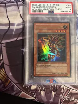 PSA 9 YuGiOh Amazoness Swords Woman MFC-061 1st Edition Magician's Force Ultra - Image 4