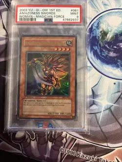 PSA 9 YuGiOh Amazoness Swords Woman MFC-061 1st Edition Magician's Force Ultra - Image 5