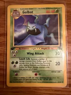 Golbat 34/62 1st Edition Fossil Uncommon Vintage Pokemon Card LP - Image 1