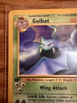 Golbat 34/62 1st Edition Fossil Uncommon Vintage Pokemon Card LP - Image 3