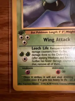 Golbat 34/62 1st Edition Fossil Uncommon Vintage Pokemon Card LP - Image 5