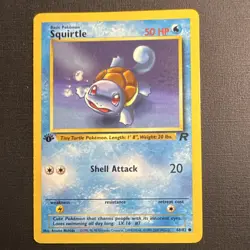Pokemon Squirtle 1st Edition Team Rockets Series 68/82 Common Card LP - Image 3