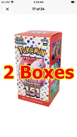 Pokemon Card 151 Booster Box TCG Scarlet & Violet Factory Sealed (+Free 2 Packs) - Image 1
