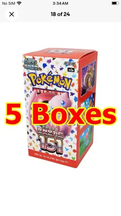 Pokemon Card 151 Booster Box TCG Scarlet & Violet Factory Sealed (+Free 2 Packs) - Image 4