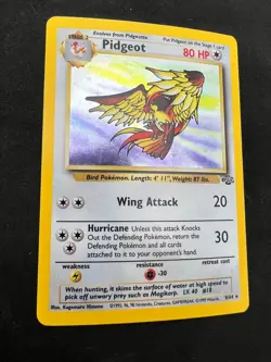 1999 Pokemon TCG Jungle Pidgeot 8/64 Holo Rare Card Unlimited WOTC Vintage LP - Image 3