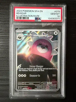 PSA 10 Bewear 079/064 Shrouded Fable Illustration Rare Pokemon Card - Image 1