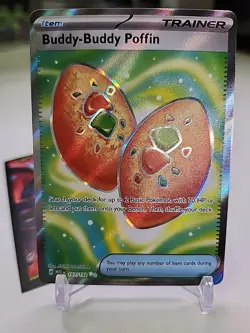 Pokemon TCG Buddy-Buddy Poffin Ultra Rare Me01 167/132 Trainer Holo Card - Image 3