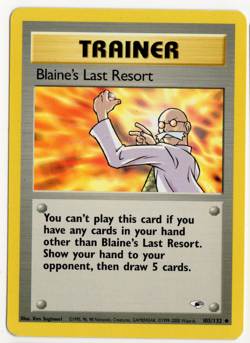 Blaine's Last Resort 105/132 Gym Heroes Pokemon Card - Image 1