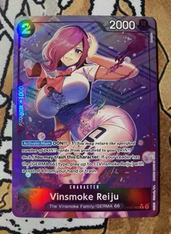 One Piece Card Game Vinsmoke Reiju OP06-068 Premium Booster Full Art Holo - Image 1
