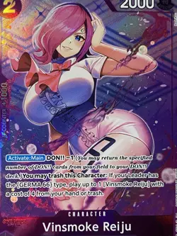 One Piece Card Game Vinsmoke Reiju OP06-068 Premium Booster Full Art Holo - Image 2
