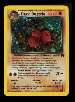 #2 Dark Dugtrio 6/82 Team Rocket 2000 Holo Rare WOTC Pokemon Card TCG - Image 1