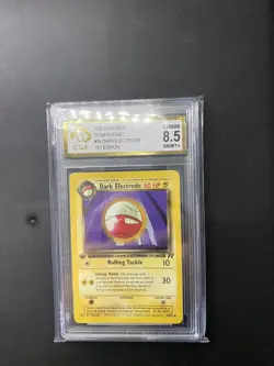 Pokemon TCG Cards 1st Edition Dark Electrode 34/82 Team Rocket CGA 8.5 - Image 1