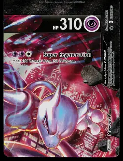 Pokemon Card Sword & Shield Promo Mewtwo V-UNION SWSH160 Promo - Image 1