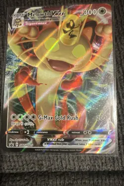 Meowth VMAX SWSH005 Promo Pokemon Card NM - Image 1