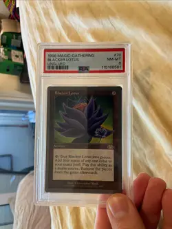 Blacker Lotus Unglued Regular Magic the Gathering Card Near Mint Condition PSA 8 - Image 1