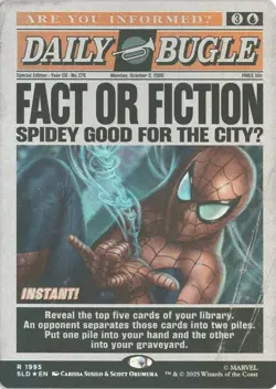 MTG Fact or Fiction (1995) (Rainbow Foil) Borderless R Secret Lair Spider-Man NM - Image 1