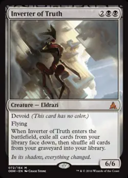 Heavy Play, English MTG Regular Inverter of Truth Oath of the Gatewatch Magic th - Image 1