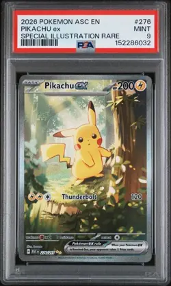 PIKACHU EX Ascended Heroes Special Illustration Rare #276 PSA 9 Pokemon - Image 1