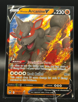 Hisuian Arcanine V 090/195 Sword & Shield - Silver Tempest Holo Pokemon TCG - Image 1