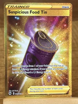Pokemon TCG Trainer Suspicious Food Tin 080/073 Champions Path Holo Rare - Image 1