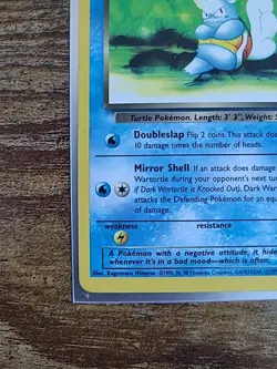Dark Wartortle 46/82 Team Rocket Non-Holo Pokemon Card LP | Free Shipping - Image 3