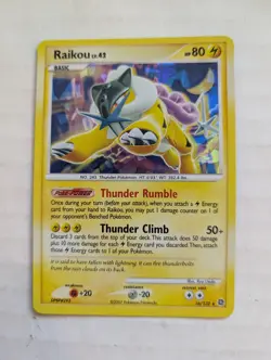 Raikou HOLO BLEED 16/132 - 2007 Pokemon Diamond & Pearl - Secret Wonders LP - Image 1
