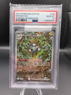 2024 POKEMON SVP EN-SV BLACK STAR PROMO #159 MAGNETON PSA 10 - Image 1