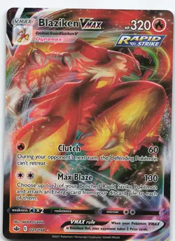 Blaziken VMAX 021/198 Ultra Rare Holo SWSH06: Chilling Reign NM Pokemon - Image 1